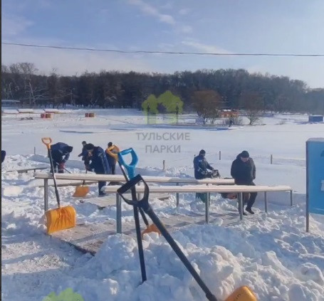 В Центральном парке готовят две купели для крещенских купаний