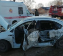 В серьёзном лобовом ДТП в Тульской области пострадал 26-летний водитель
