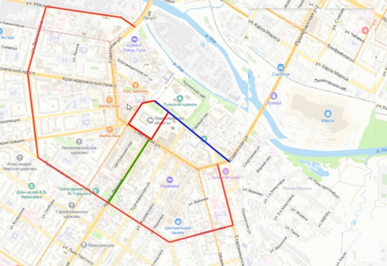 7 мая перекроют центр Тулы: как будет ходить общественный транспорт