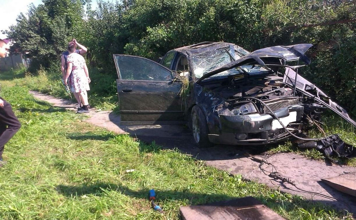 Пьяный водитель врезался в столб на автодороге «Тула-Новомосковск»