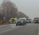 Под Тулой столкнулись автобус и грузовик: четверо пострадавших