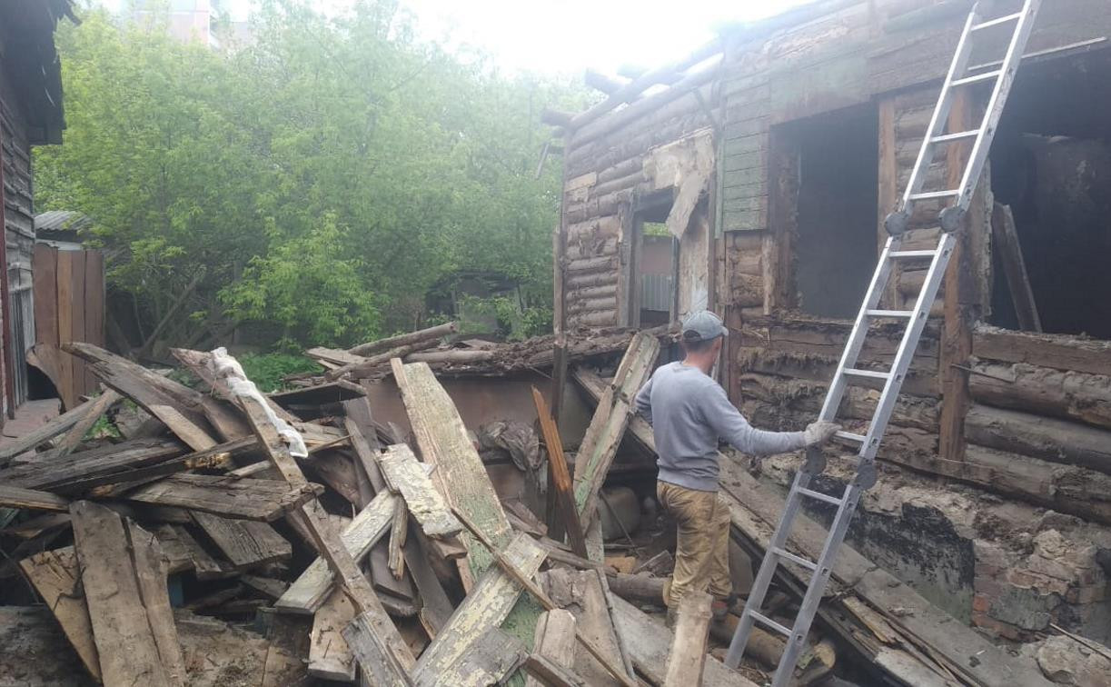 В Пролетарском районе Тулы снесли ветхие дома