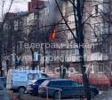 Балкон загорелся в пятиэтажке на ул. Федора Смирнова