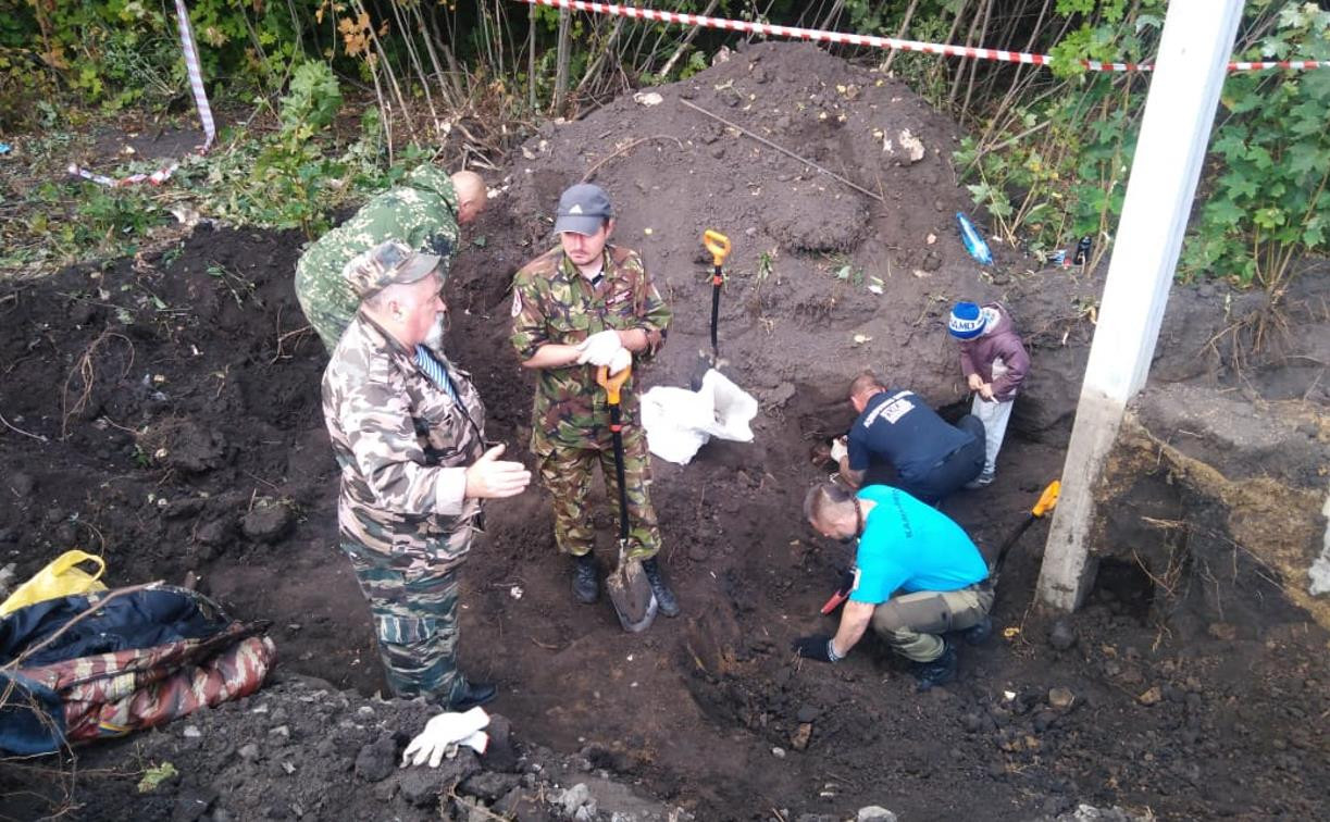 В Кимовском районе нашли захоронение казненных фашистами солдат