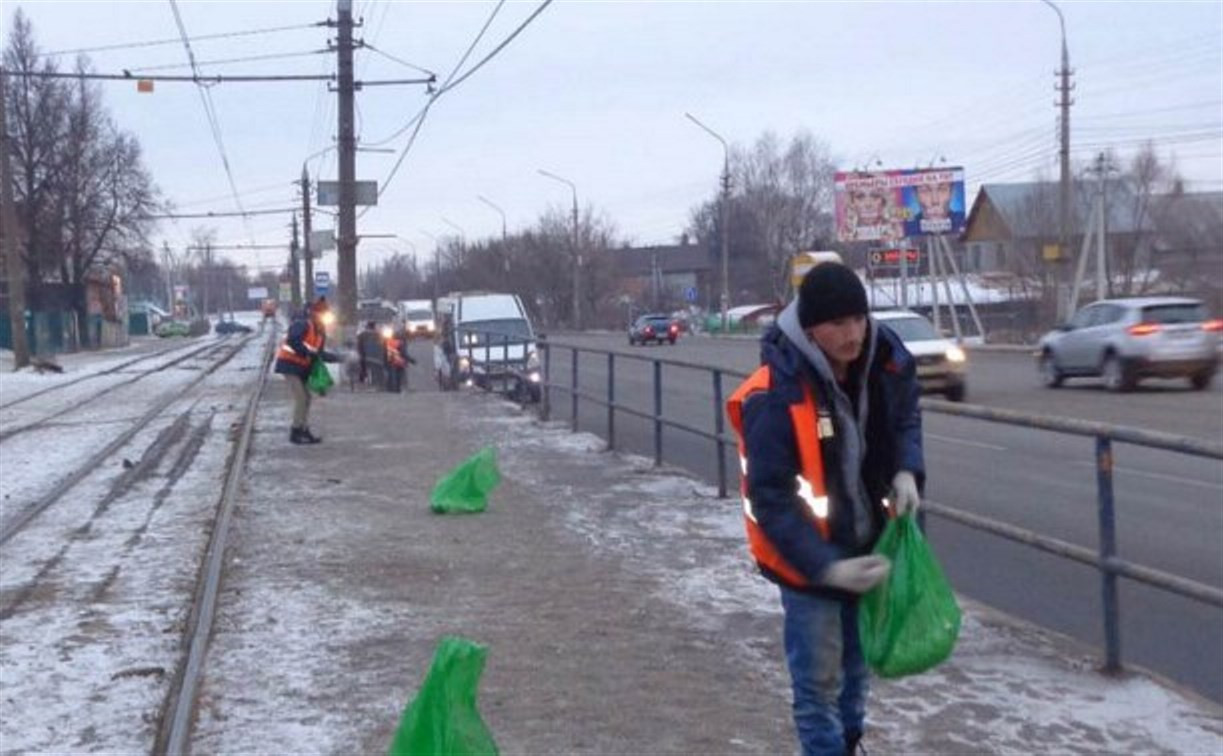 Тульские дорожники работают в усиленном режиме из-за ледяного дождя