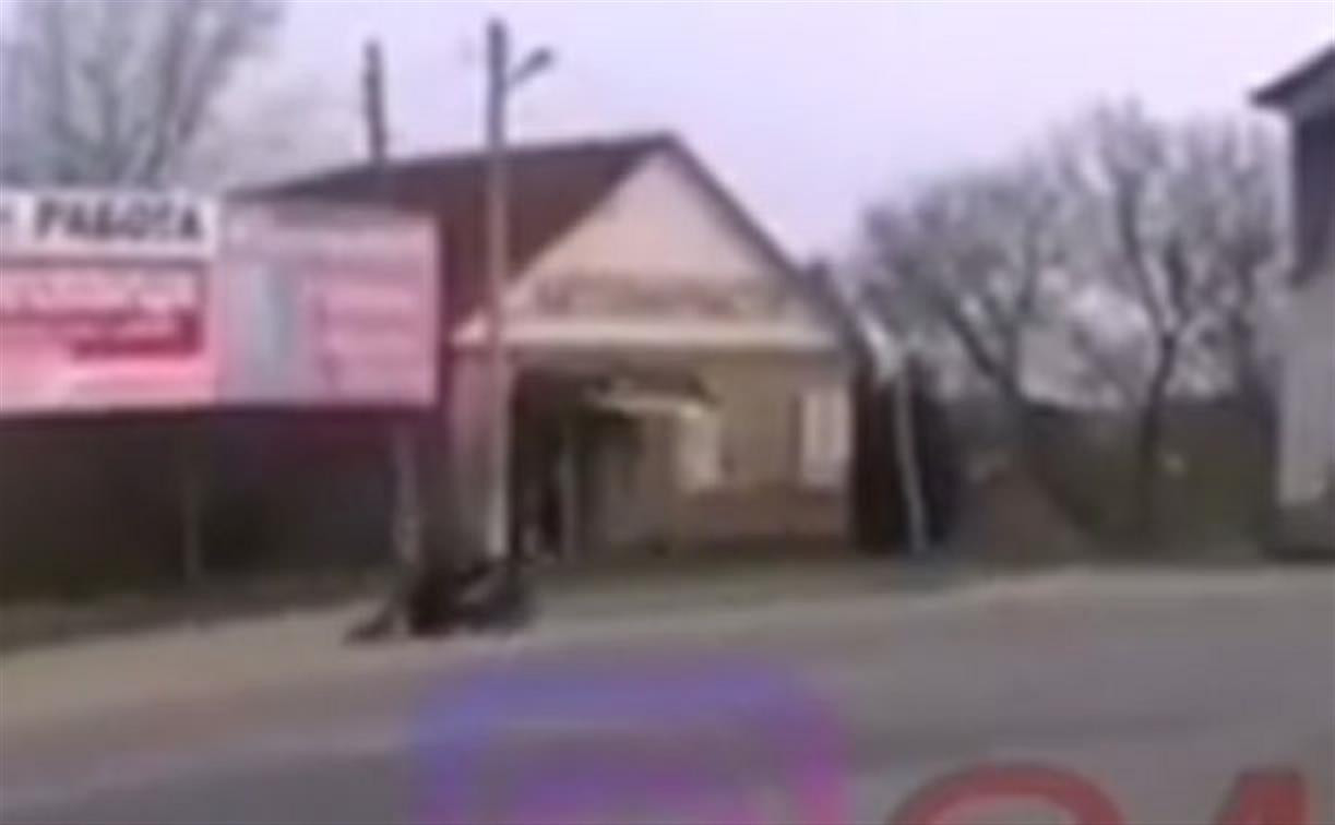 В Алексине подросток упал с мотоцикла: видео