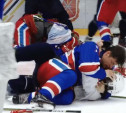 После матча в тульском Ледовом дворце хоккеисты устроили массовую драку на льду 