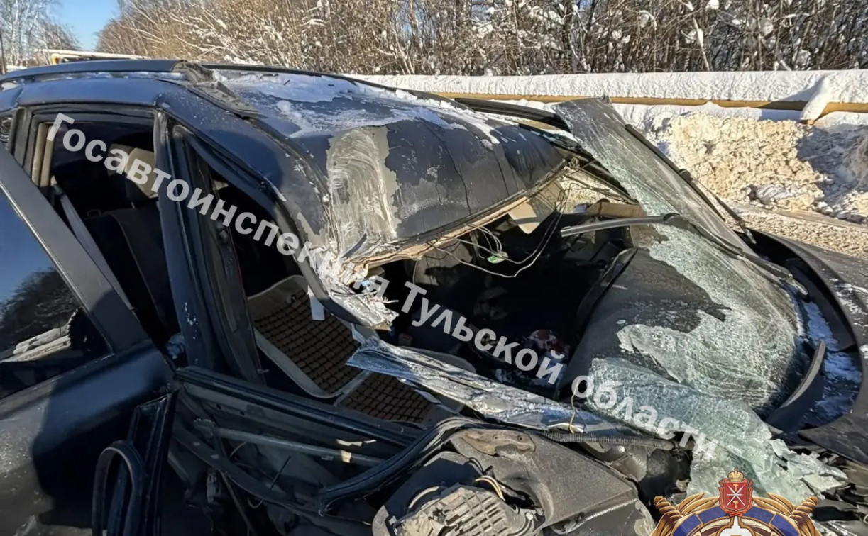 В Алексине Chery смяло от столкновения с КамАЗом 