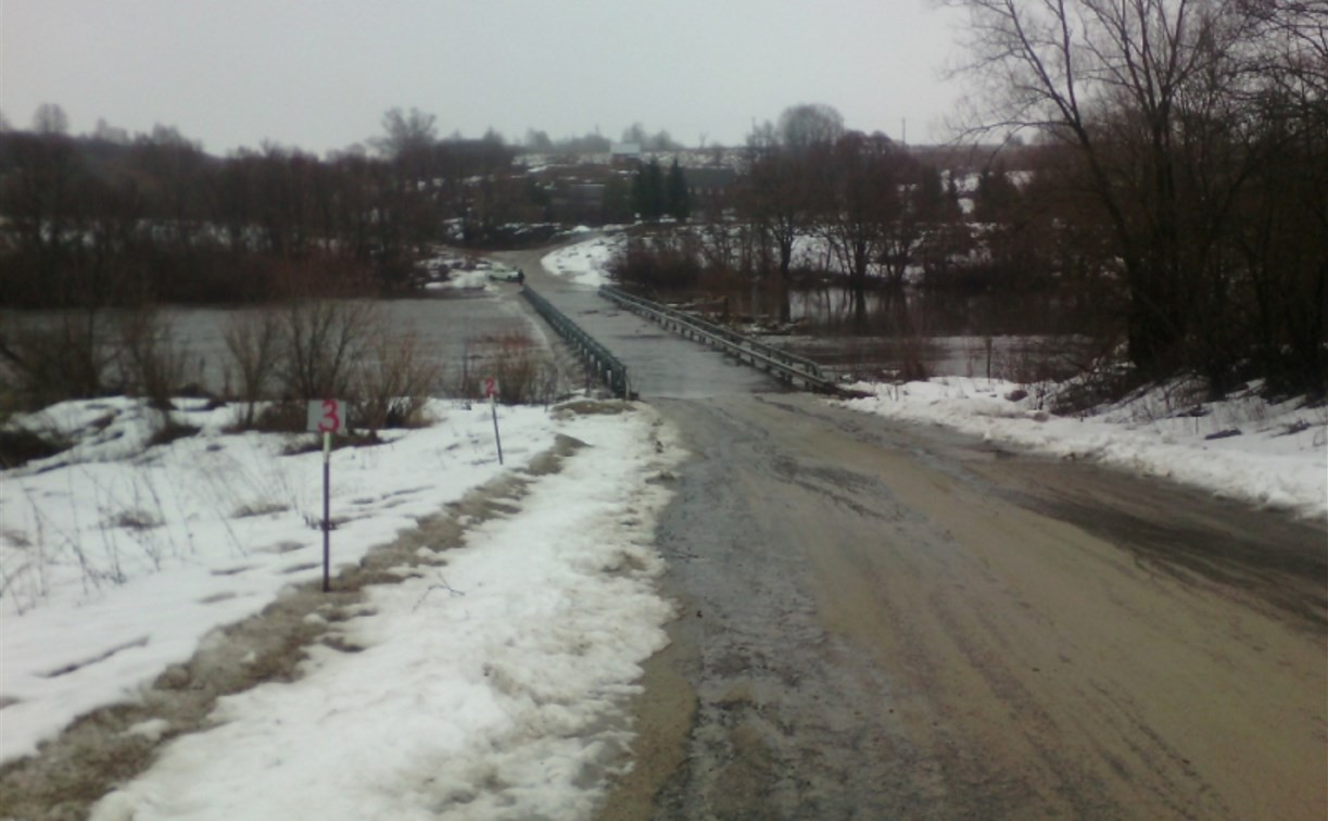 В Тульской области затоплено два низководных моста