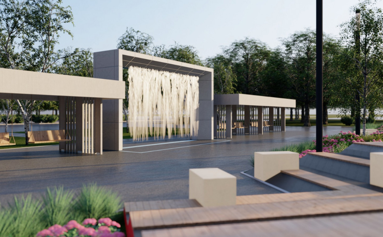 Фонтанная арка и качели как на Маяковке: архитекторы показали проект площади Искусств в Туле