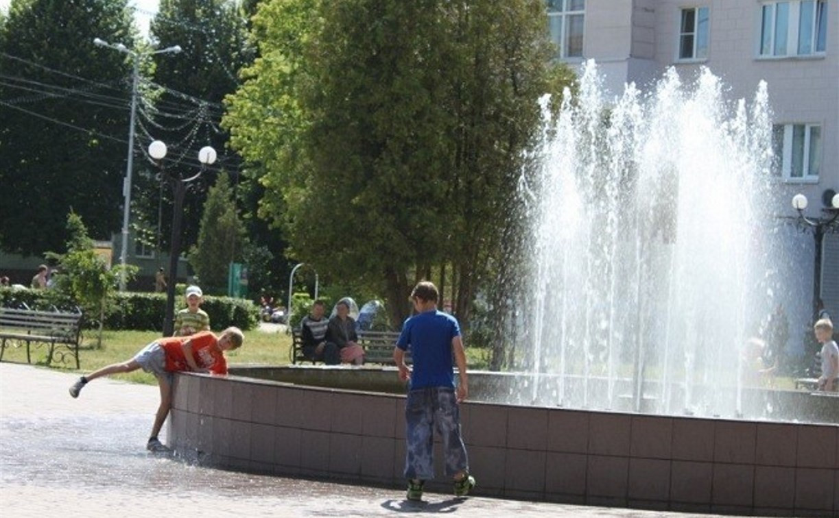 На День ВДВ в Новомосковске отключили фонтан