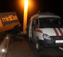 В Тульской области пассажирский автобус опрокинулся в кювет