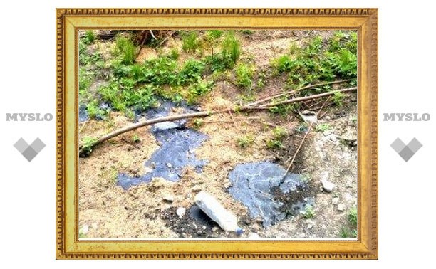 Возле деревни под Тулой обнаружена яма с нефтепродуктами