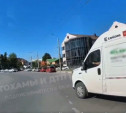 В Туле водитель фургона едва не устроил аварию