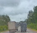Под Тулой водитель грузовика едва не устроил лобовое ДТП