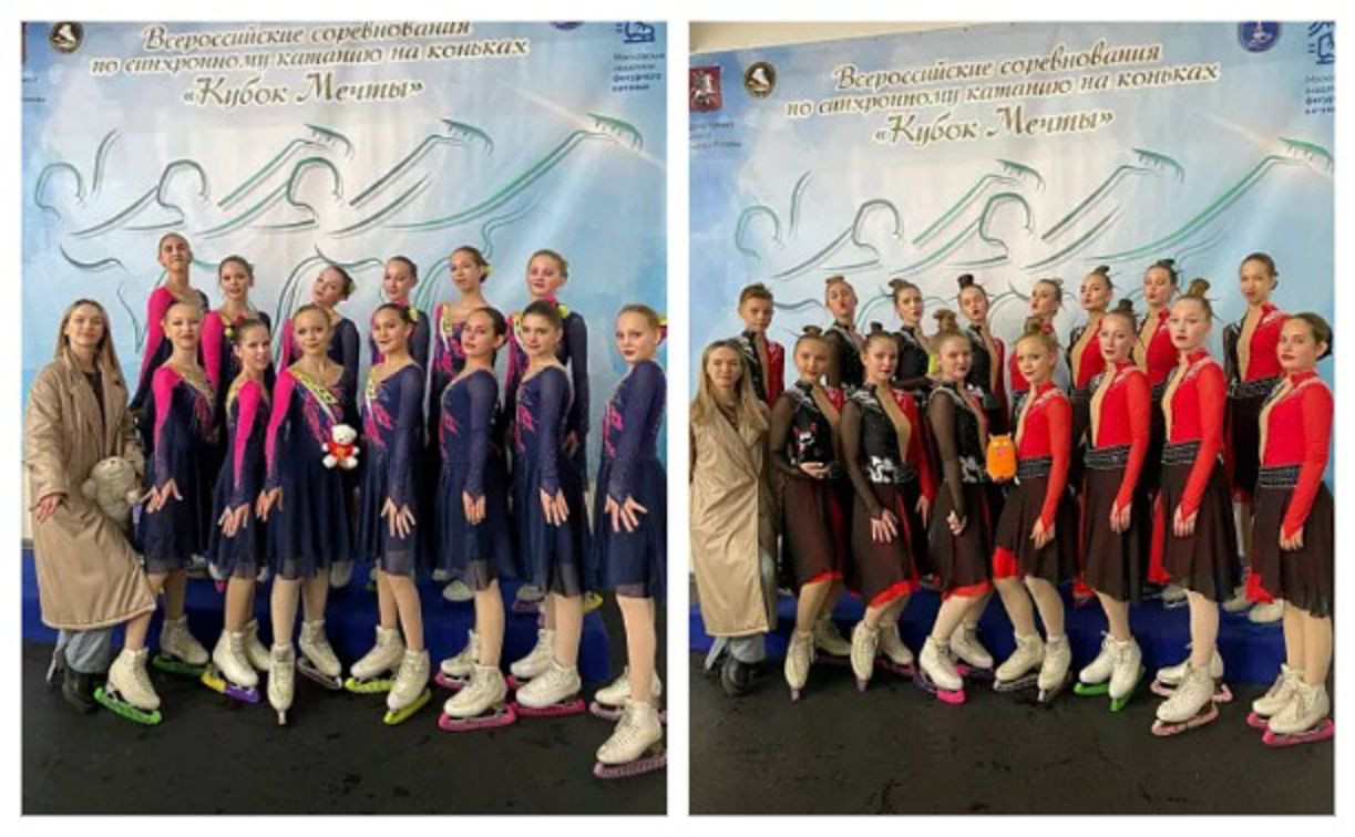 Тульские фигуристки вошли в десятку сильнейших на Всероссийских соревнованиях по синхронному катанию