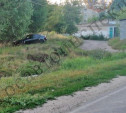 В Товарковском улетел в кювет Mitsubishi Lancer: пострадали две девушки
