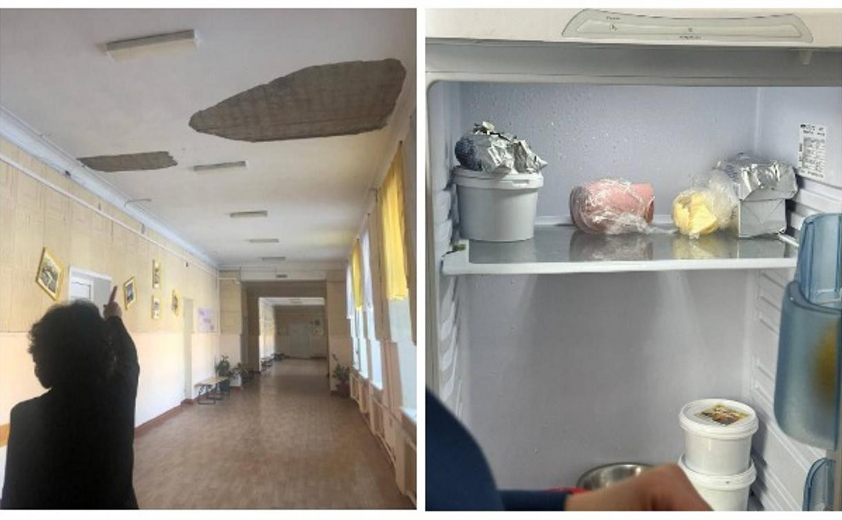 В школе Новомосковска обрушился потолок: прокуратура нашла нарушения в работе руководства и в столовой