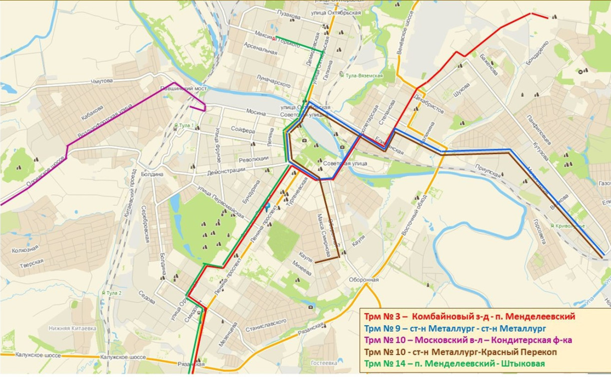 В Туле 2 августа ограничат движение трамваев по улице Коминтерна