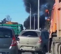 В Барсуках сгорел рейсовый автобус