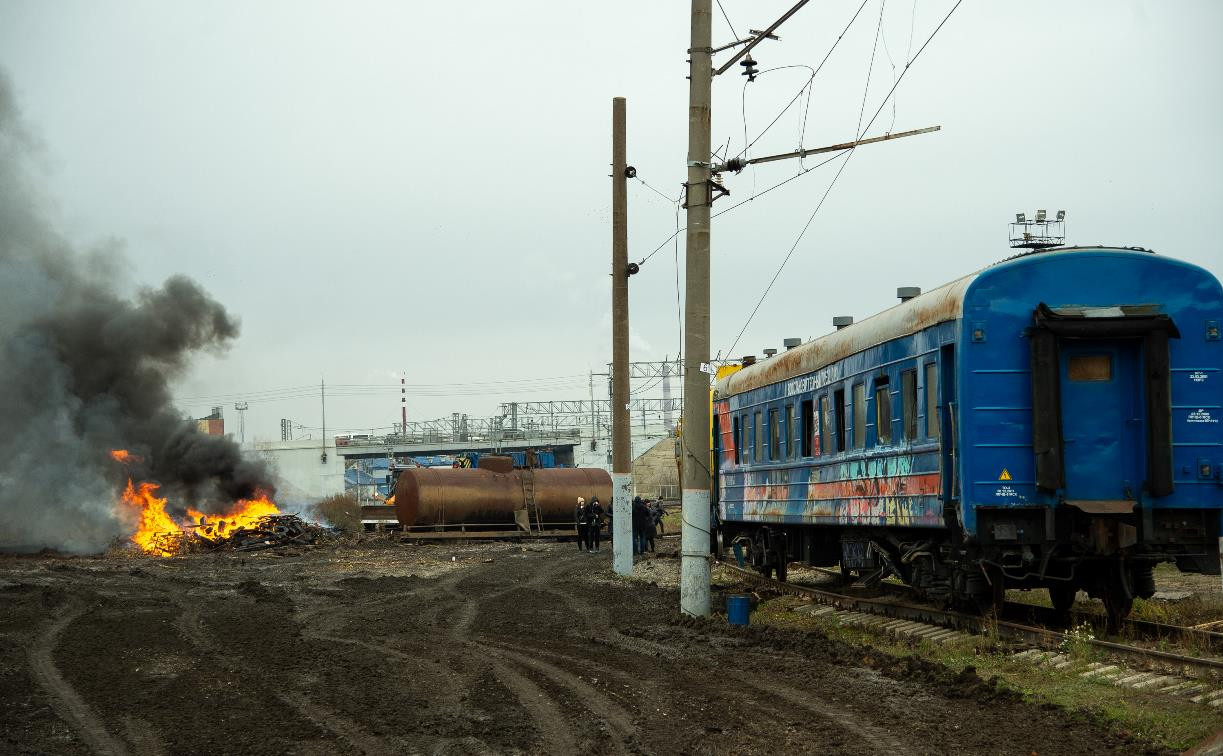Поезд сошёл с рельсов, есть пострадавшие: в Туле состоялись учения МЧС. Фоторепортаж Myslo
