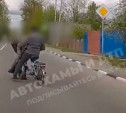 В Алексине засняли странный наезд СИМ на женщину