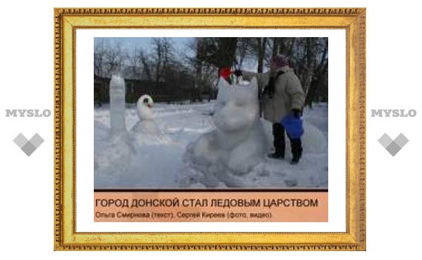 В Донском появился парк ледовых скульптур
