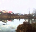 «По воде идет!»: тулячка сняла на видео идущего по пруду человека