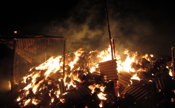 Ночью в Узловском районе неизвестные подожгли сенохранилище