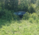 В Тульской области «Тойота» врезалась в дорожный знак и перевернулась в кювет