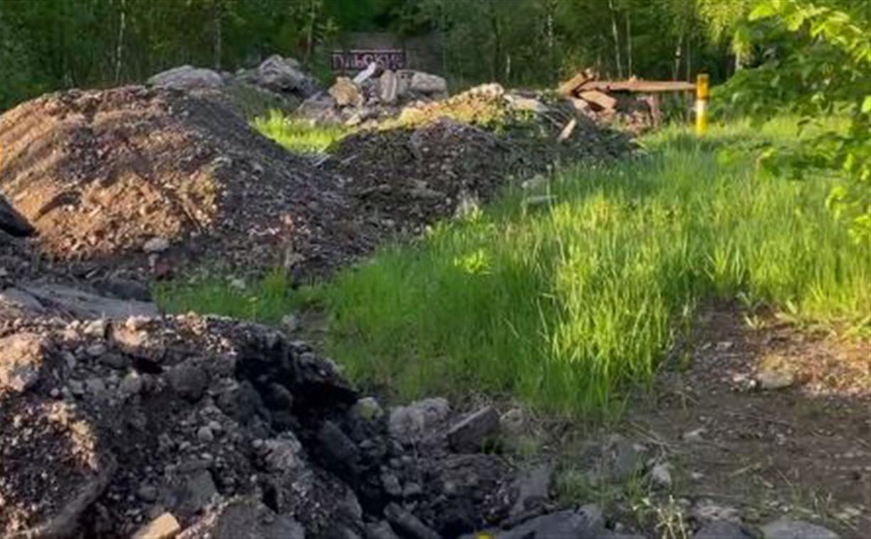 Туляки пожаловались на огромную свалку строительного мусора в «Хомяковских полянах»
