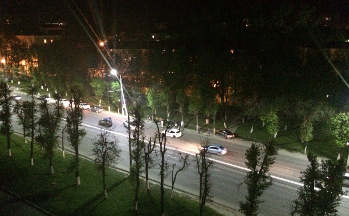 На проспекте Ленина столкнулись семь автомобилей