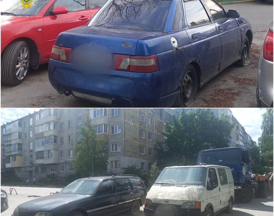 В Туле вывезли бесхозные автомобили у домов на улицах Кауля и Морозова 