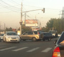 Из-за ДТП на улице Рязанской образовалась огромная пробка 