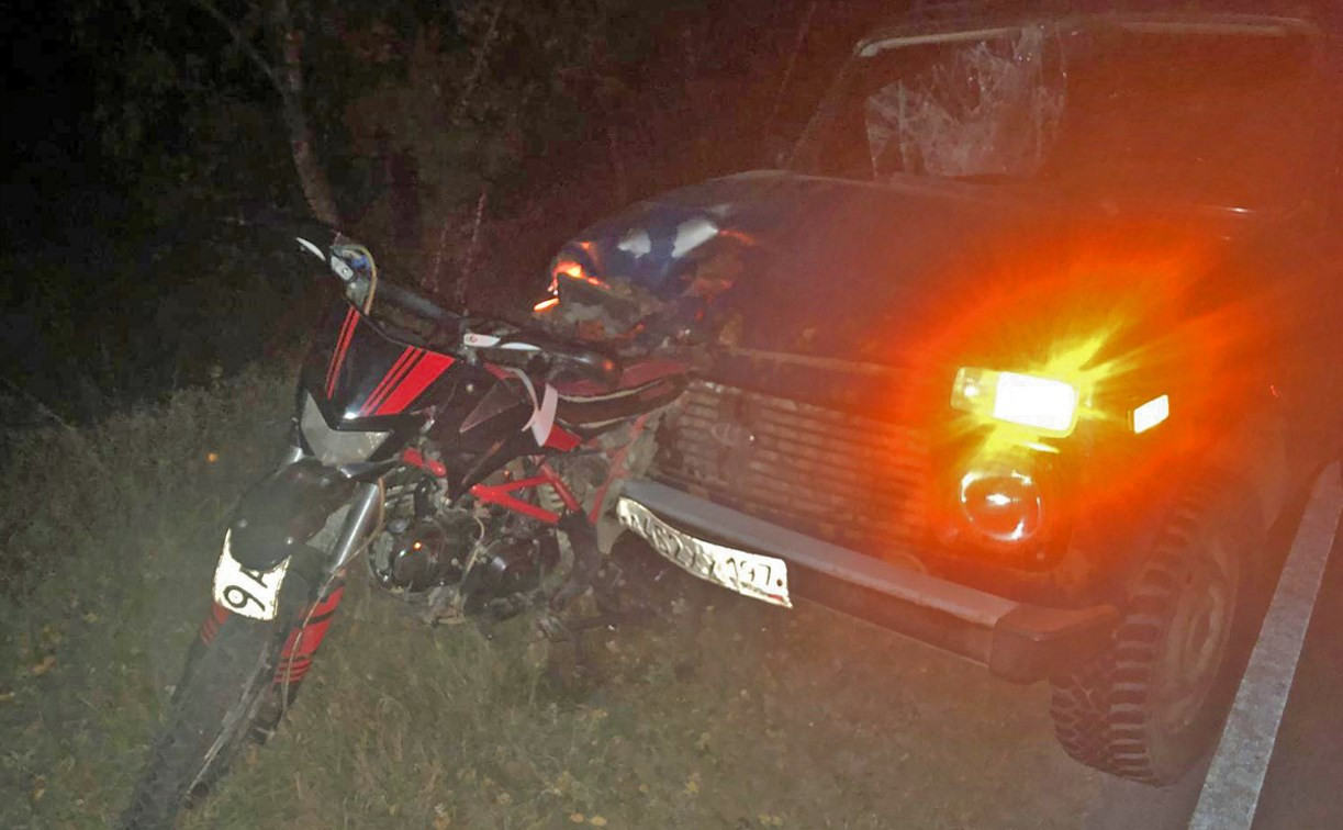 В Алексинском районе погиб несовершеннолетний мотоциклист
