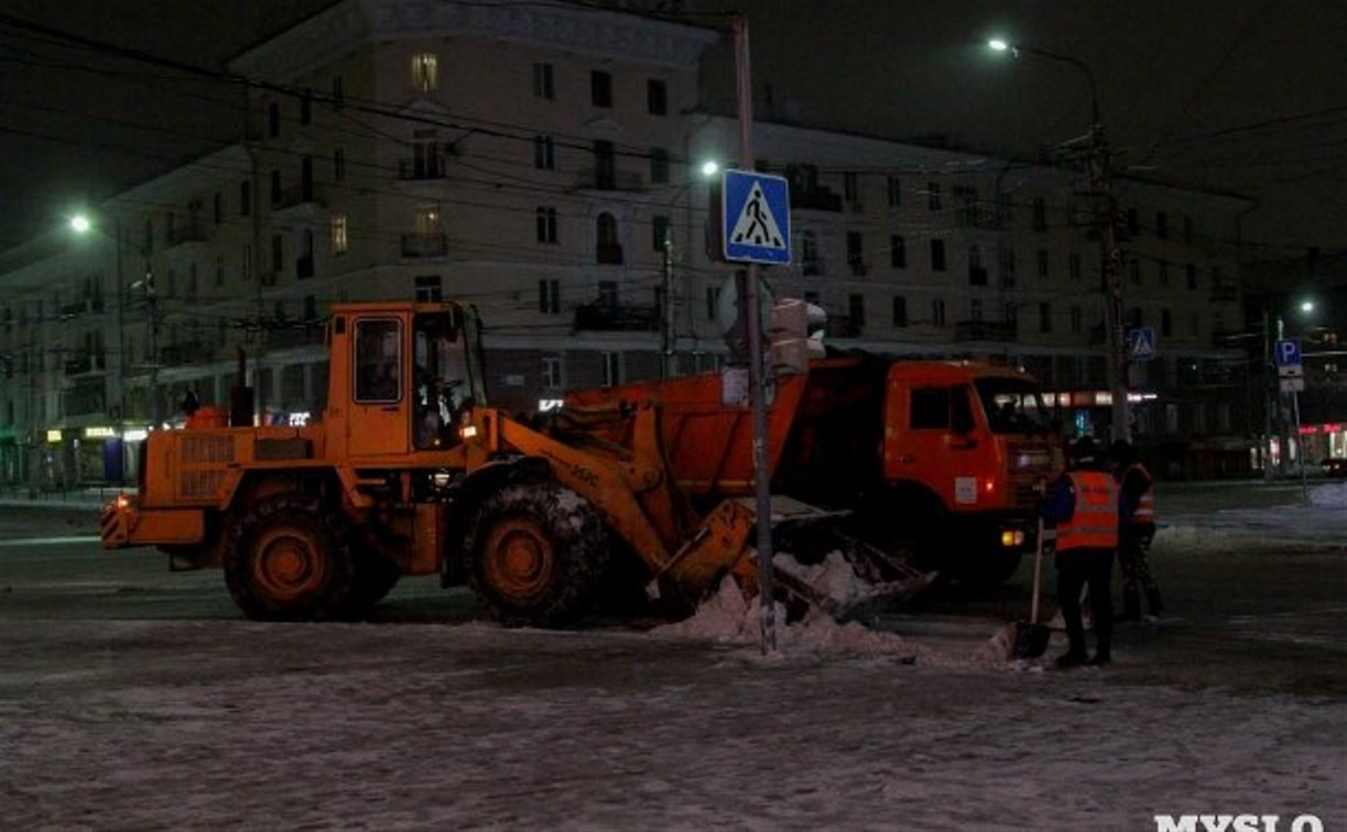 В ночь на 5 марта тульские улицы от снега будут убирать 103 единицы техники