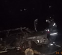 В Киреевском районе ночью сгорел автомобиль