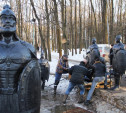 В Детском парке Новомосковска восстановили богатырей 
