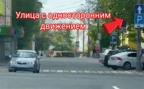 На ул. Л. Толстого водитель включил аварийку и прокатился «против шерсти»