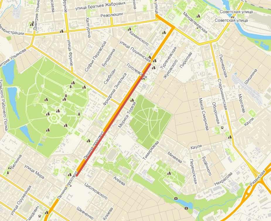 В Туле до 23 октября ограничат движение троллейбусов по проспекту Ленина