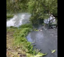В Ефремове в реку сливают нечистоты: грязная жижа течёт в сторону детского лагеря