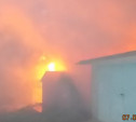 В Тульской области сгорел блок сараев