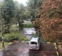 На Красноармейском проспекте в Туле из-за порыва канализации затопило двор: видео