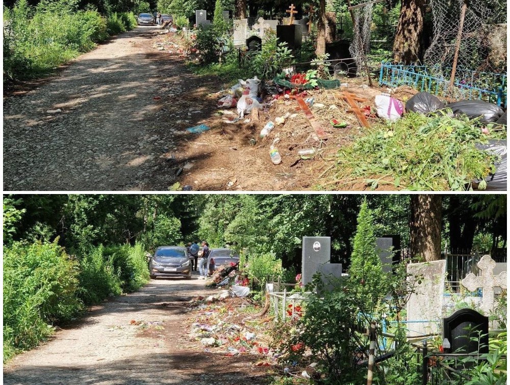Дмитрий Миляев поручил разобраться со свалками на кладбищах 