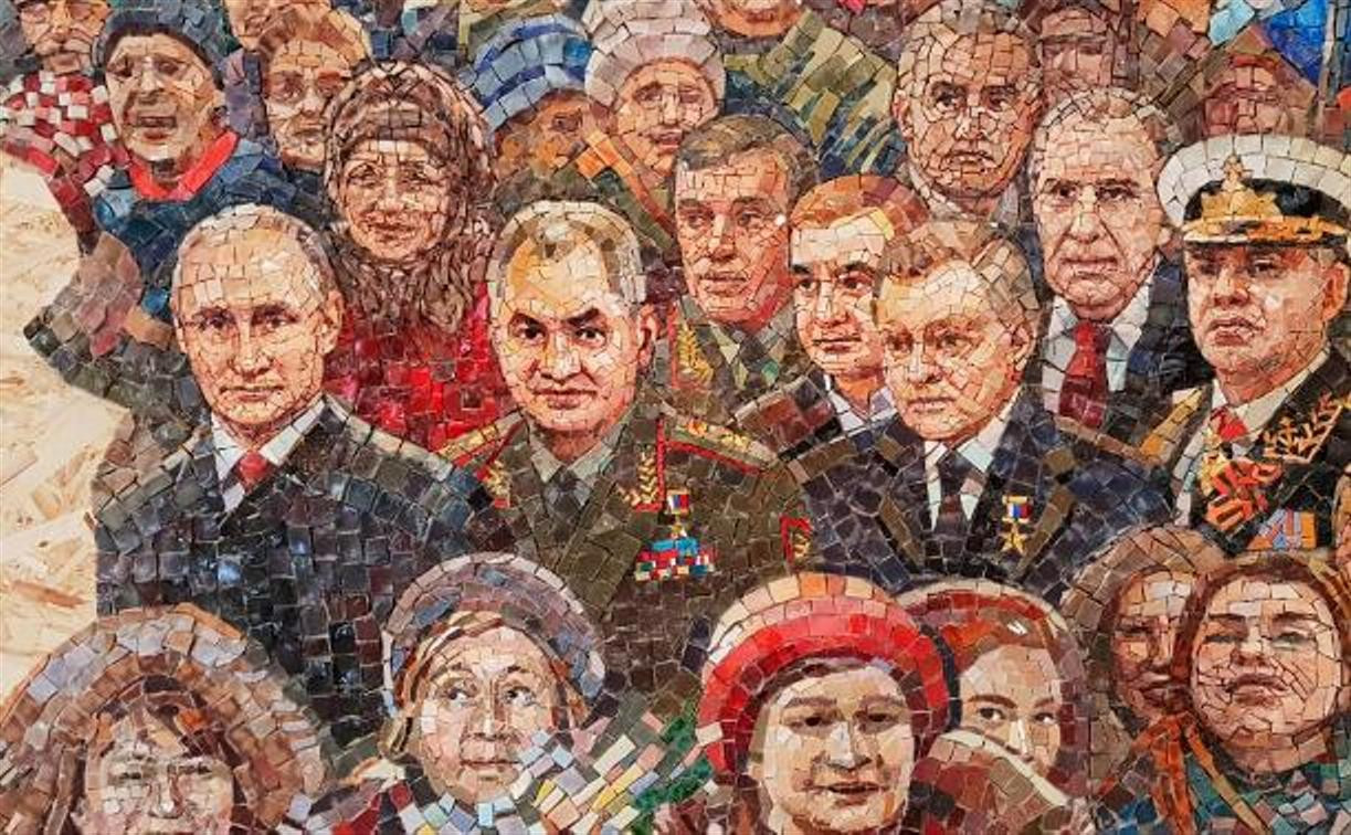 Мозаику с Путиным, Дюминым и Сталиным убрали из храма Минобороны