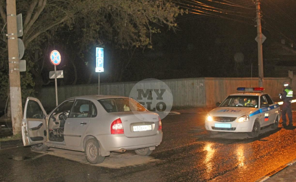 Погоня в Туле: уходя от ДПС, пьяный водитель врезался в фонарный столб
