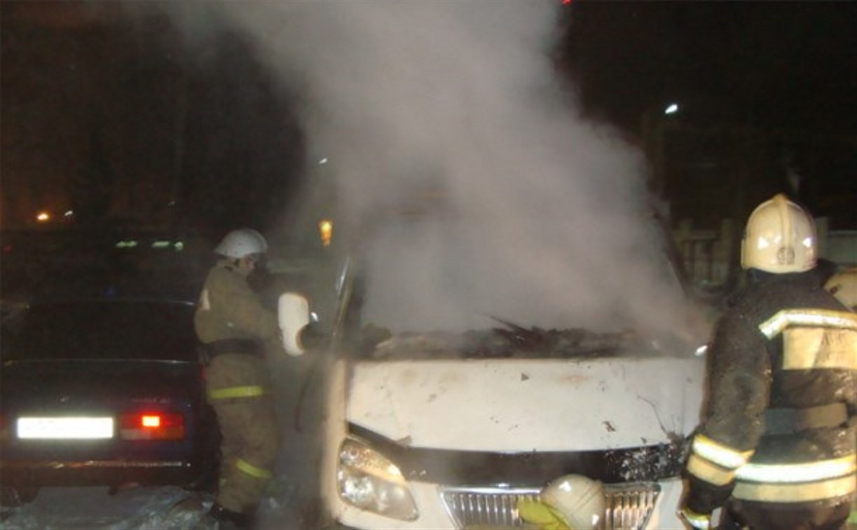 Ночью в Тульской области сгорели два автомобиля 