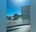 На Калужском шоссе собралась пробка из-за двойного ДТП