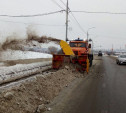 Тульские дороги расчищают от снега при помощи шнекоротора