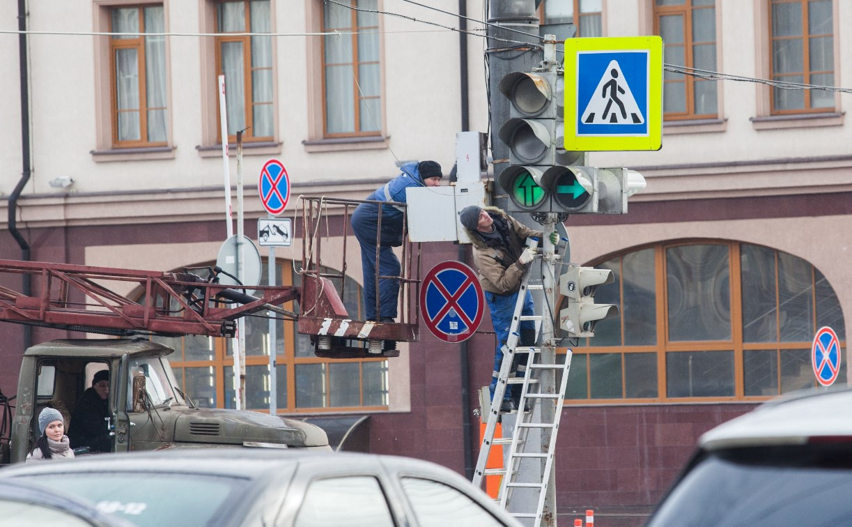 Светофор на улице Советской в Туле починили